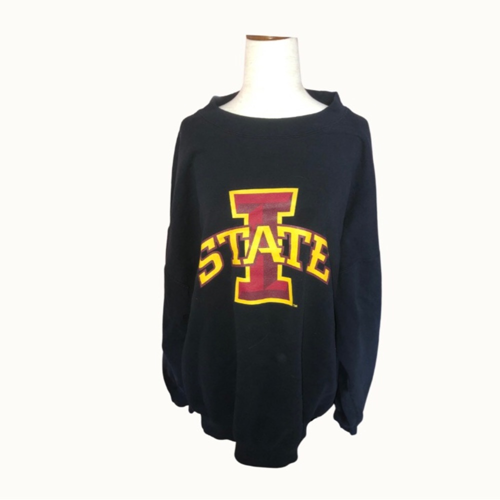 ISU Iowa State University‎ Black Mens Crew Sweatshirt Sz 2X